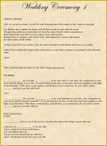 image button opens wedding ceremony pdf